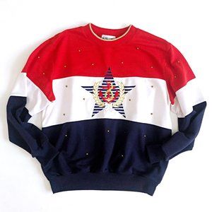 Alfred Dunner Women's Nautical Colorblock Sweater